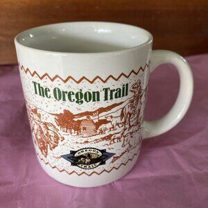 1993 Collectible Oregon Trail Coffee Mug Cup Historic Trails Wagon Train Vintage